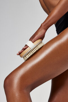Woman with a dry brush