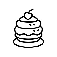 fancy stacked dessert on transparent background for web and graphic design