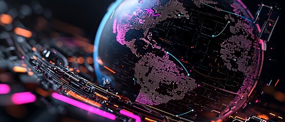 Global digital network visualization