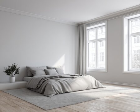 Clean lines and a supportive orthopedic mattress create a tranquil and restful bedroom environment - calm living tidy tranquil modern