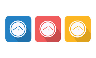 Home and Property Logo Variants – Flat Real Estate Symbols