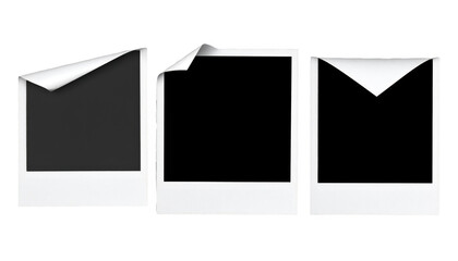 Blank Photo Frames with Curled Edges for Customization and Design