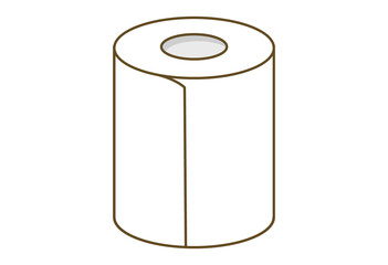 Simple Toilet Paper Roll Illustration