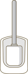 Toilet Brush with Stand Illustration