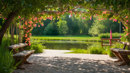 Spring Garden Background &ndash; Floral, Fresh & Bright Stock Photos