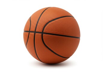 Classic Orange Basketball Sport Equipment Game Ball Photography Studio Shot White Background view