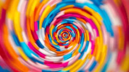 Vibrant, swirling, colorful tunnel effect