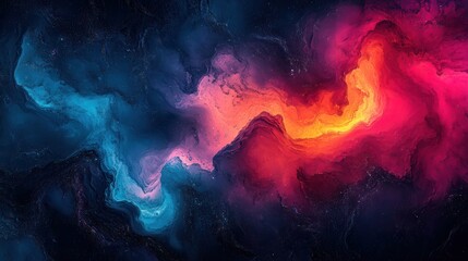 Fototapeta premium Abstract swirling colors blend in a dynamic display