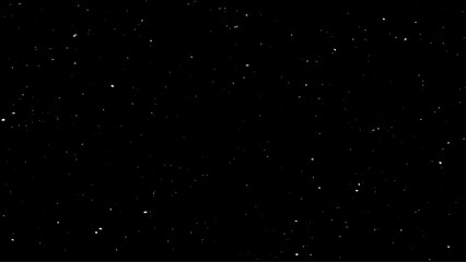 Chaotic white bokeh on a black background, light spots texture, abstraction, falling snow, starry sky, bright glare of light texture