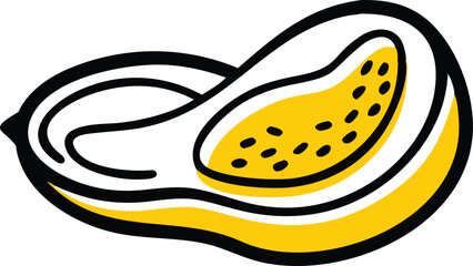 Avocado Vector Illustration on White Background

