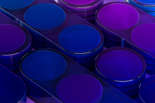 Abstract 3D Tech Composition