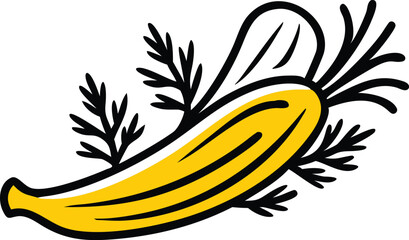 Dill Vegetable Vector Illustration Isolated on White Background