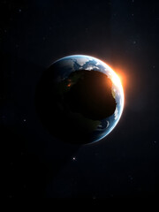 Fototapeta premium earth and sun