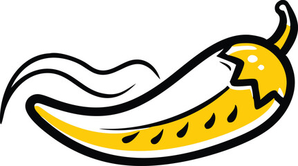 Jalapeño Pepper Vegetable Vector Illustration Isolated on White Background

