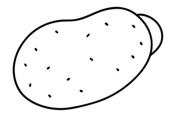New Potato Vegetable Vector Illustration Isolated on White Background