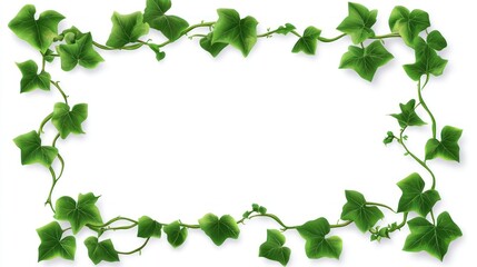 Fototapeta premium Lush Green Ivy Frame: A Nature's Embrace