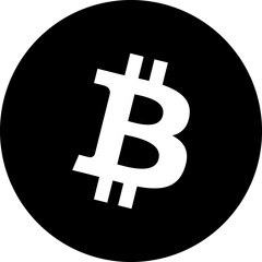Obraz premium Bitcoin BTC Cryptocurrency Logo Icon. Bitcoin Flat Icon isolated on a Transparent Background