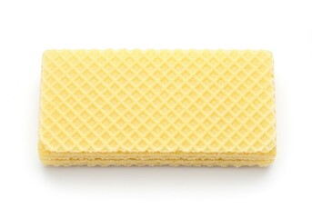 Fototapeta premium Crispy Golden Waffle Snack Delicious Sweet Treat Pastry Bakery Food Item meal wheat tasty cookie