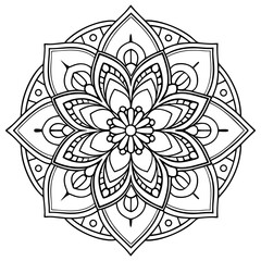 Hand-drawn mandala designs are circular, symmetrical patterns made with detailed lines and shapes, symbolizing harmony, balance, and inner peace. Each design is unique and artistically expressive.
