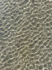 Photo documentation of ripples in shallow sea water
