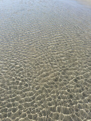 Photo documentation of ripples in shallow sea water