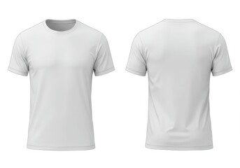 Blank White TShirt Template Front Back View Design Mockup 3d men style women cotton casual unisex