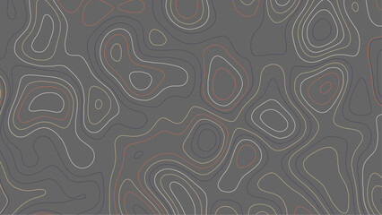 elevation line pattern. topographic terrain map. vector illustration.