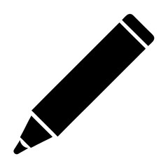 Bold black marker with cap signifies creativity, writing, and emphasizing ideas