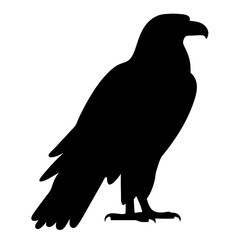 Silhouette of a majestic eagle perched and ready to take flight