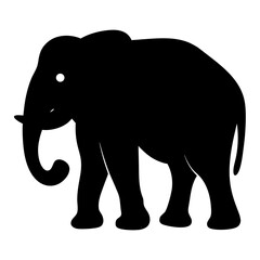 Silhouette of a stately elephant, a symbol of strength and wisdom in wildlife