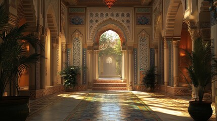 Obraz premium Ornate Arabian courtyard