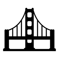 Silhouette of Golden Gate Bridge Illustrating Architectural Marvel and Engineering Prowess