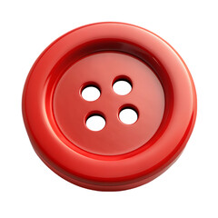 Fototapeta premium High-Resolution Red Button Image: Perfect for Crafts, Design & More