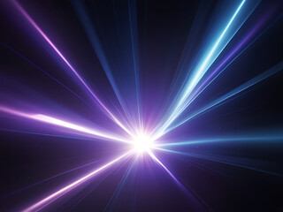Galactic Light Explosion with Purple and Blue Rays in Deep Space, Sci-Fi Energy Burst AI