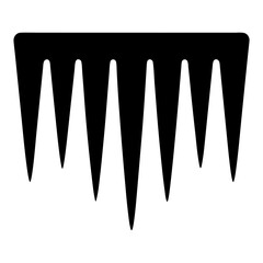 Black Slime Dripping Illustration on White Background in a Graphic Design Style