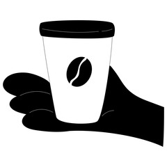  Hand with coffee cup Illustration