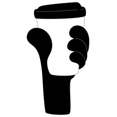  Hand with coffee cup Illustration