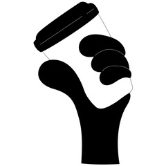  Hand with coffee cup Illustration