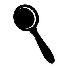 Simple Black Magnifying Glass Illustration for Research, Investigation, or Discovery Purposes