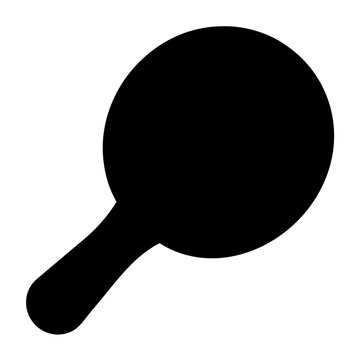 recommend clip art: Monochromatic vector graphic of a hand mirror against a white backdrop