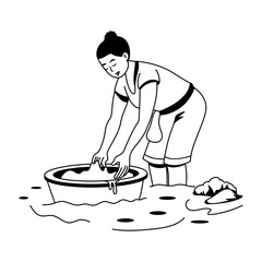 Street performer playing guitar illustration in glyph style 
