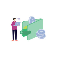 Wallet Vector illustration which can easily modify or edit