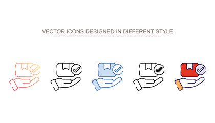 Order Fulfilment icon design with white background stock illustration