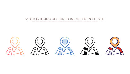 Destination Location icon design with white background stock illustration