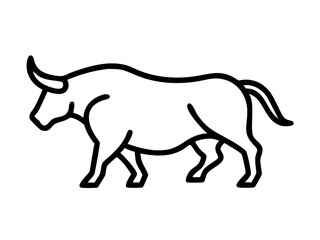 ox or bull on transparent background for web and graphic design