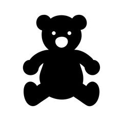 teddy bear silhouette on transparent background for web and graphic design