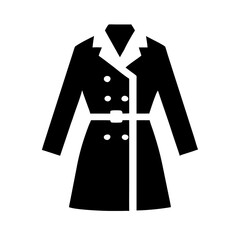 Naklejka premium trench coat silhouette on transparent background for web and graphic design