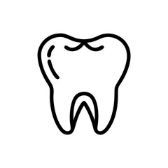 tooth on transparent background for web and graphic design
