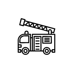 Firetruck icon flat vector design