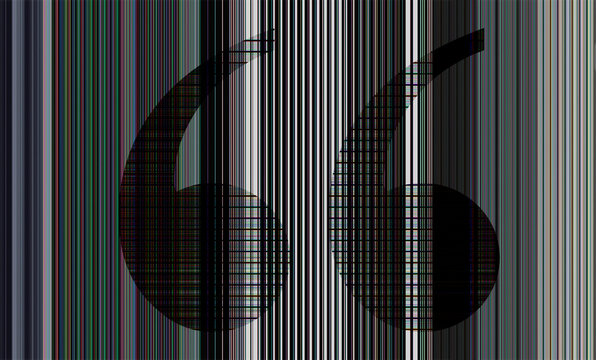 Quote Marks with High Tech Glitch pattern